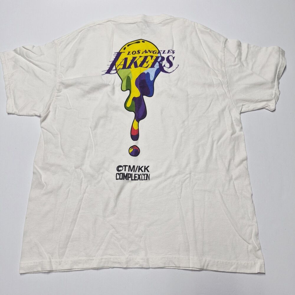 Takashi Murakami ComplexCon LA Lakers 2019 Drip Logo Graphic Tee L NWOT CTM KK